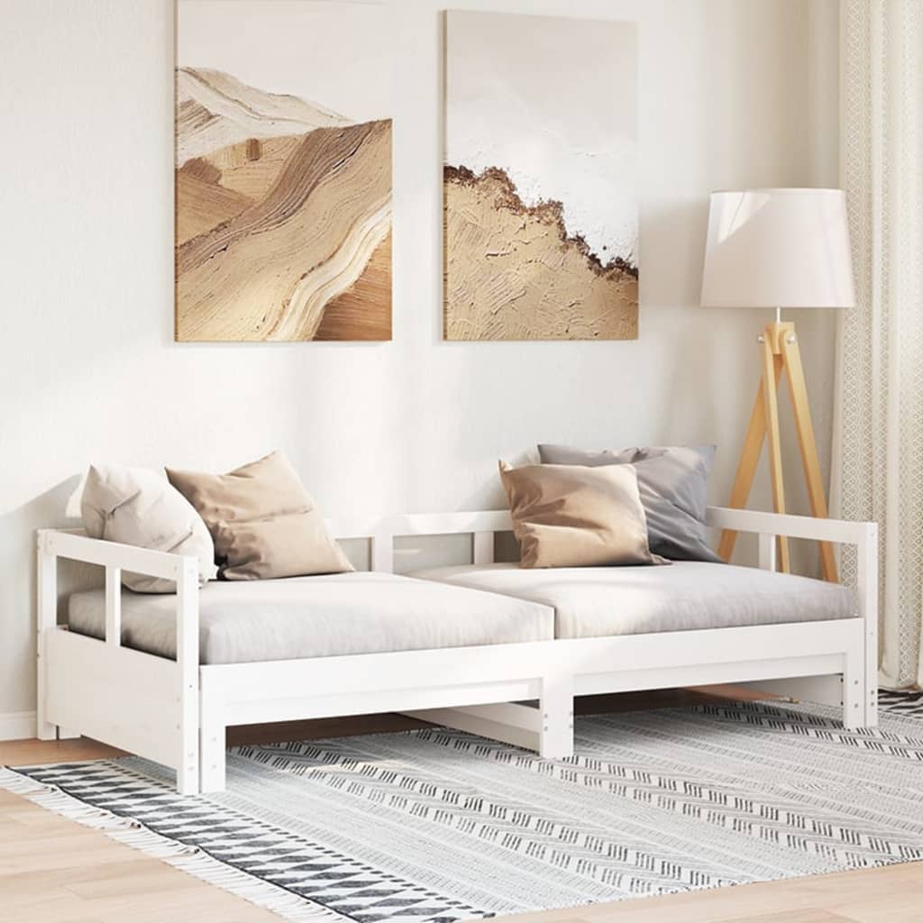 Daybed 90x190cm White Solid Wood Pine - Direct Imports