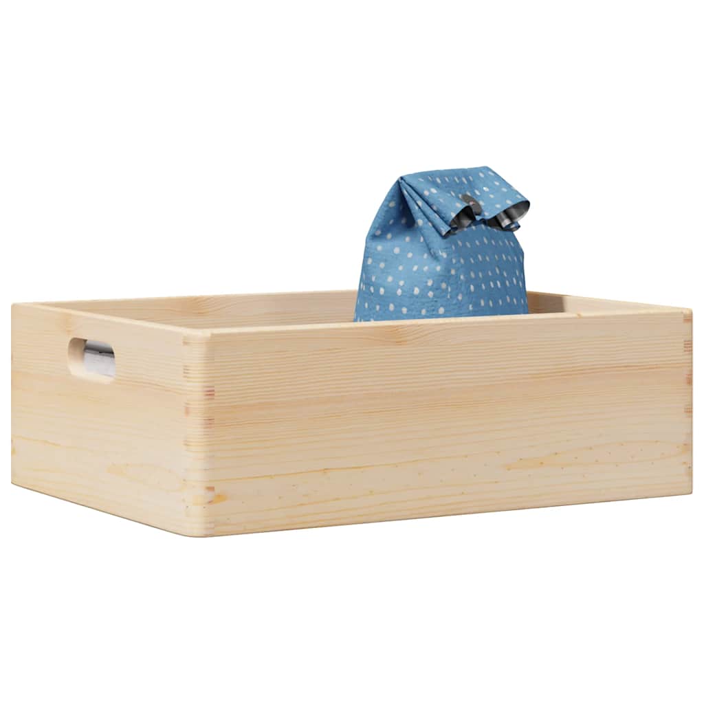 Wooden Box with Handles 40x30x13 cm Solid Wood Pine - Casper Homes