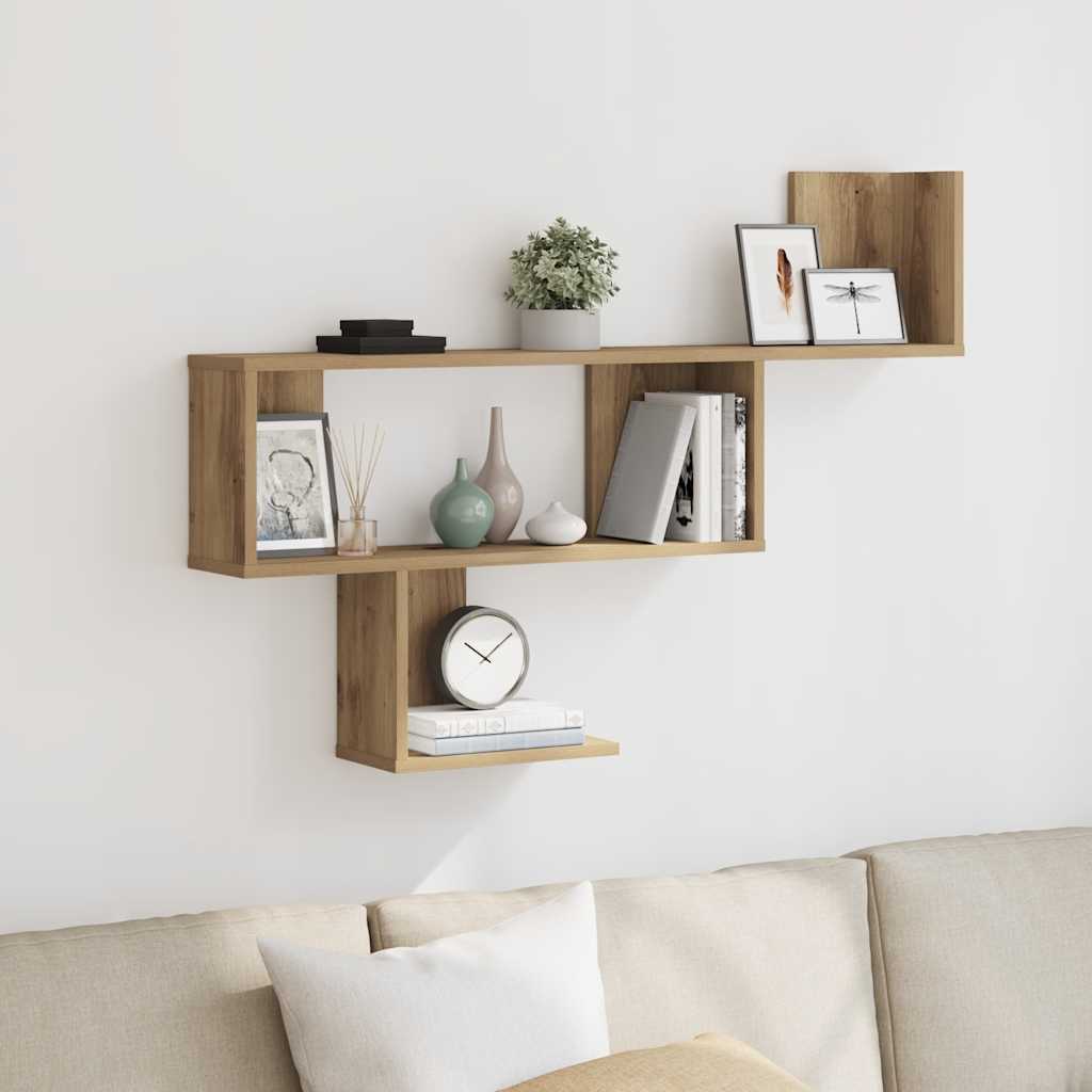 Wall Shelf Artisian Oak 100x15x70 cm Engineered Wood - Sid & Sam