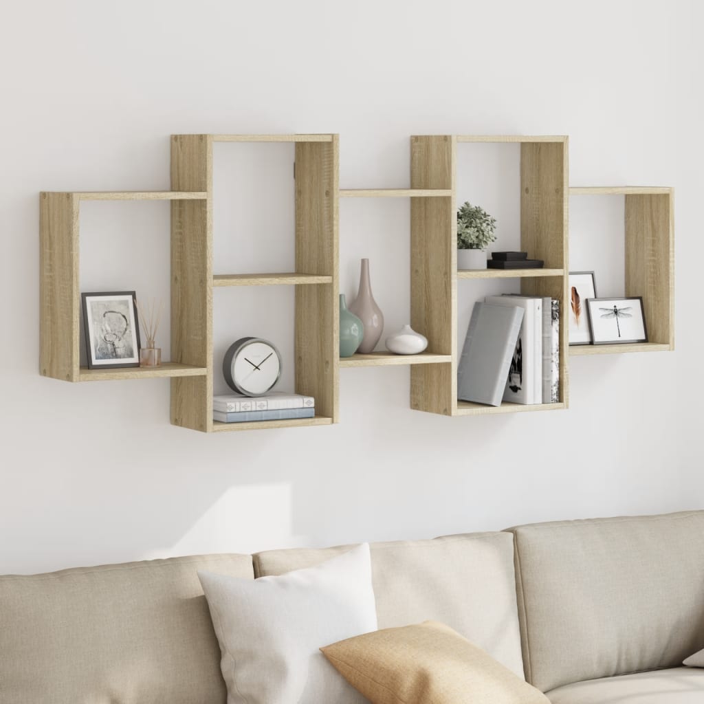 Wall Shelf Sonoma Oak 159x18x65 cm Engineered Wood - Discount Dealers