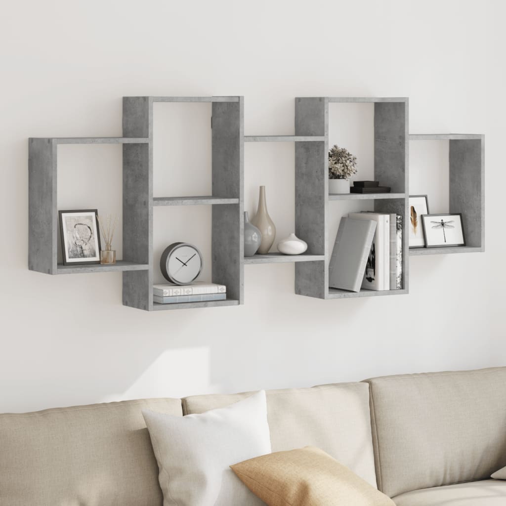 Wall Shelf Concrete Grey 159x18x65 cm Engineered Wood - Sid & Sam