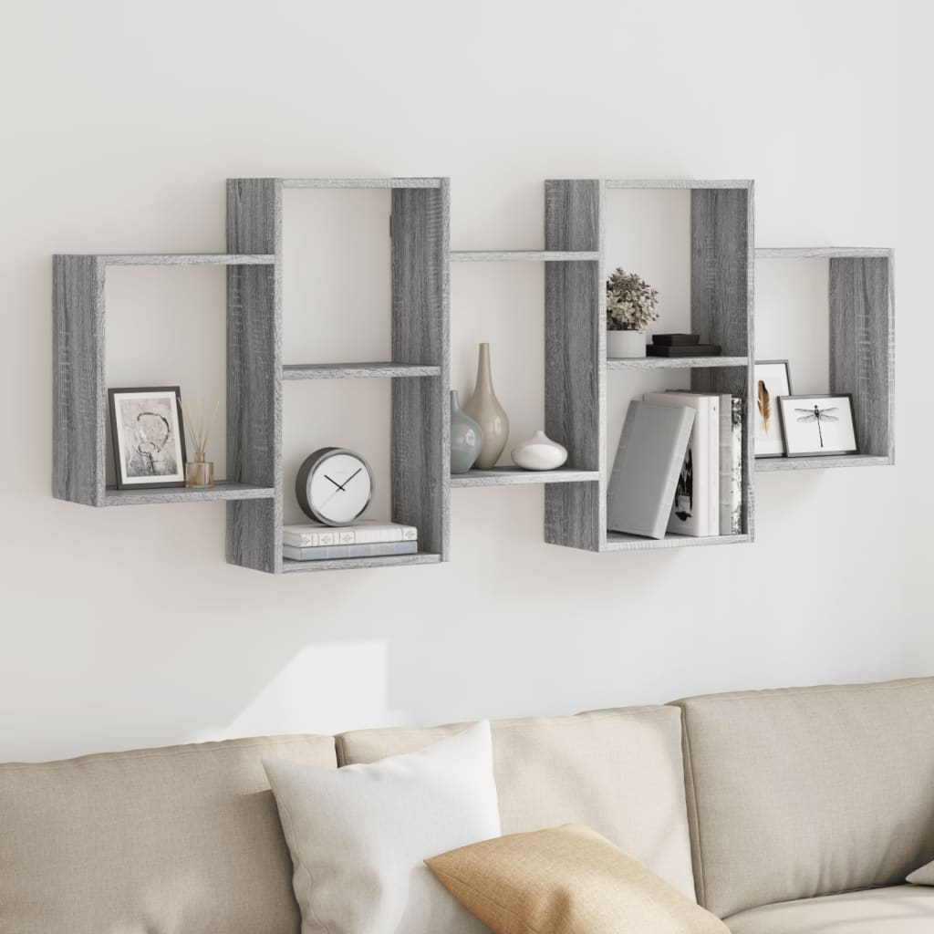 Wall Shelf Grey Sonoma 159x18x65 cm Engineered Wood - Discount Dealers