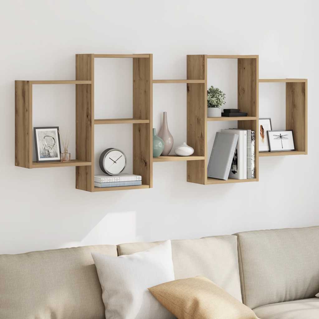 Wall Shelf Artisian Oak 159x18x65 cm Engineered Wood - Sid & Sam