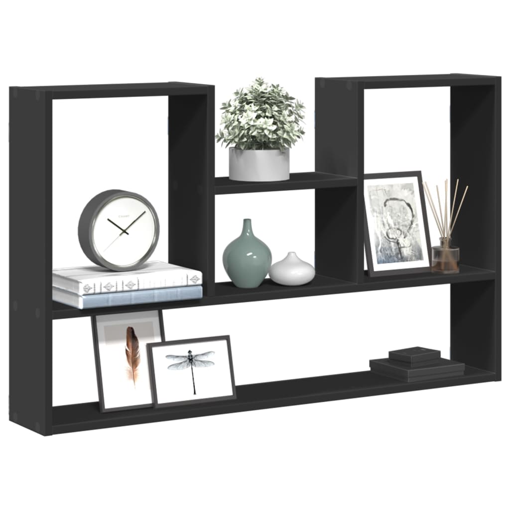 Wall Shelf Black 99x15x60 cm Engineered Wood - Discount Dealers