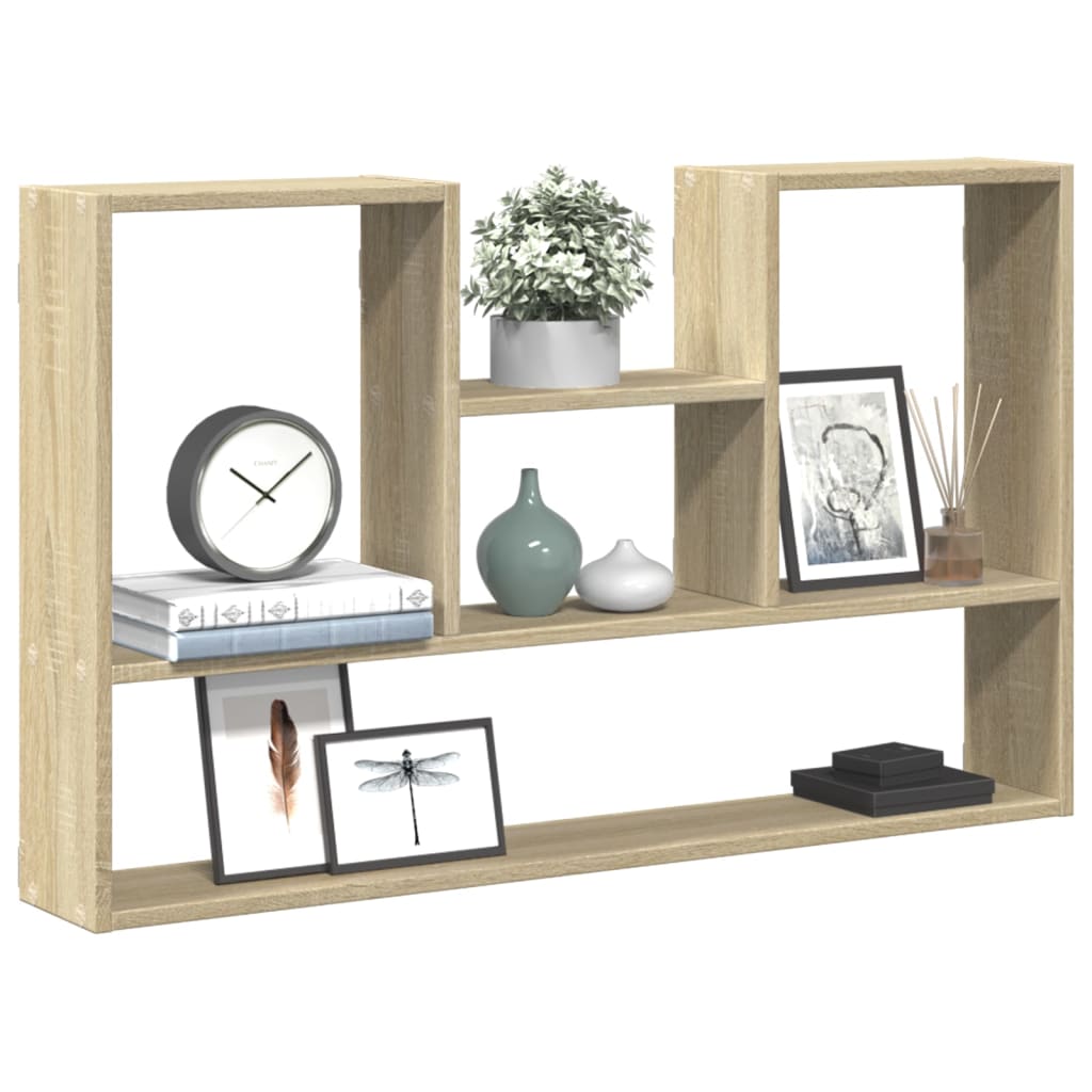 Wall Shelf Sonoma Oak 99x15x60 cm Engineered Wood - Sid & Sam