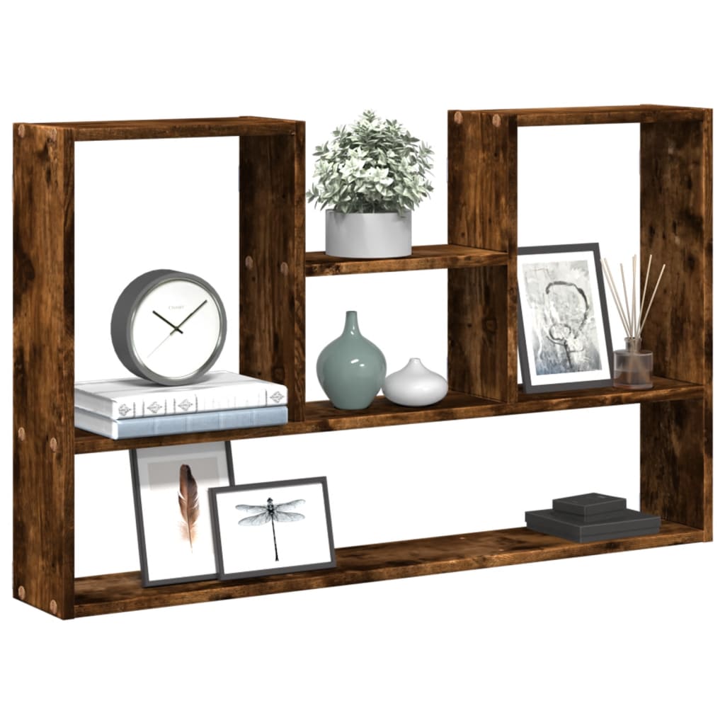 Wall Shelf Smoked Oak 99x15x60 cm Engineered Wood - Sid & Sam
