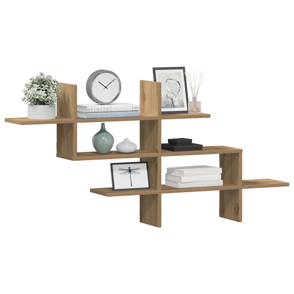 Wall Shelf Artisian Oak 124.5x18x60.5 cm Engineered Wood - Sid & Sam
