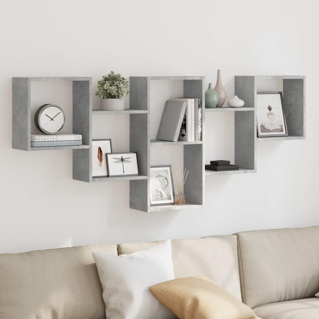 Wall Shelf Concrete Grey 159x18x66 cm Engineered Wood - Discount Dealers
