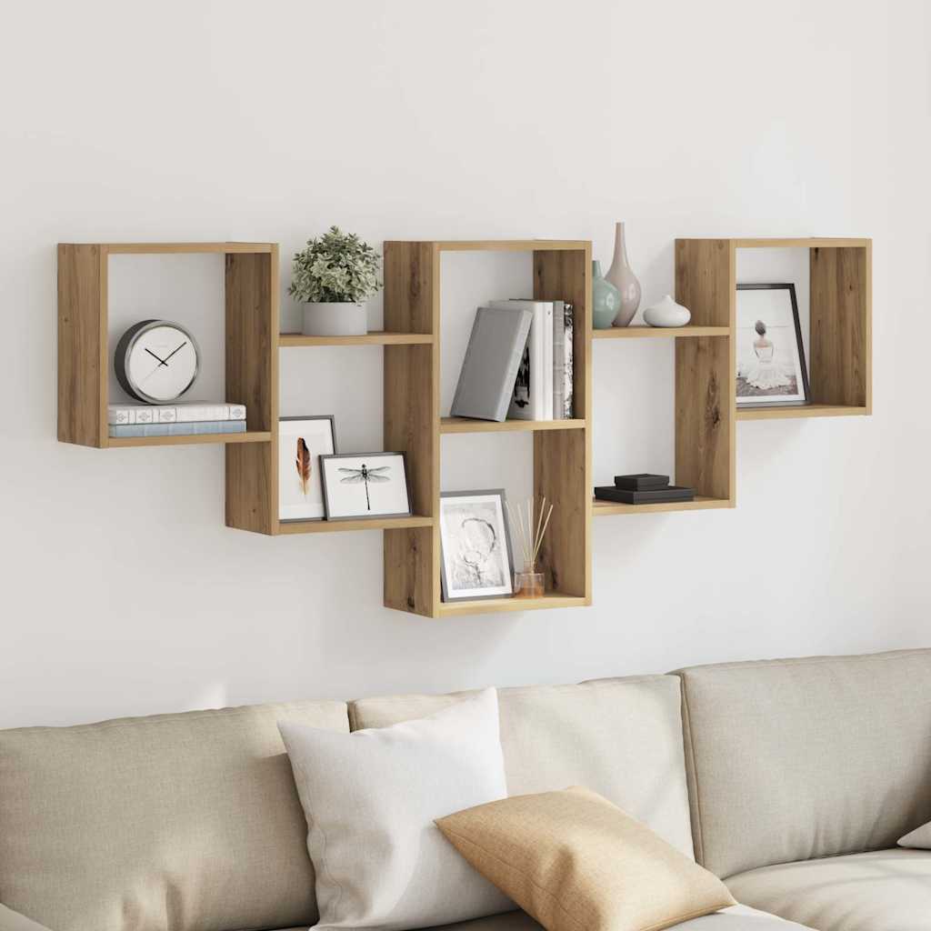 Wall Shelf Artisian Oak 159x18x66 cm Engineered Wood - Sid & Sam
