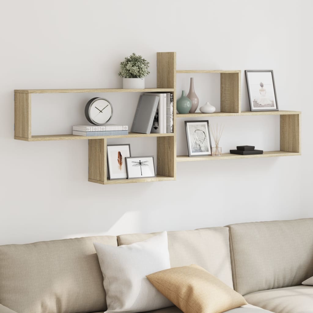 Wall Shelf Sonoma Oak 167.5x18x68 cm Engineered Wood - Sid & Sam