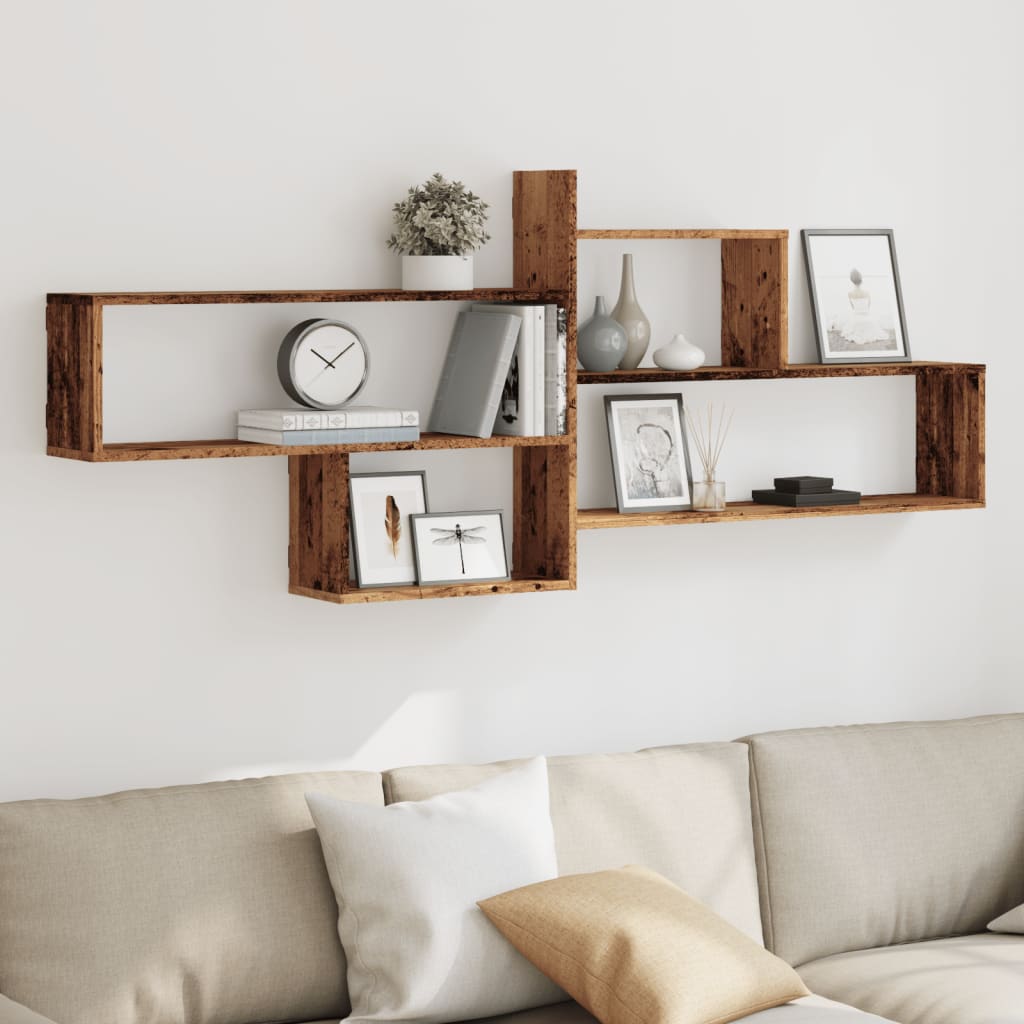 Wall Shelf Old Wood 167.5x18x68 cm Engineered Wood - Sid & Sam