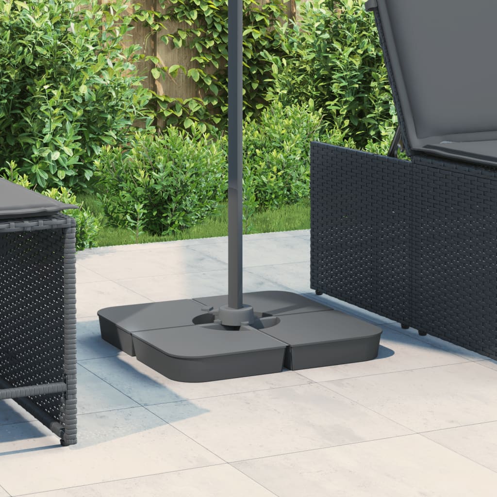 4 Piece Parasol Base Set for Cross Stand Parasol 100 kg PP - Style and Chic