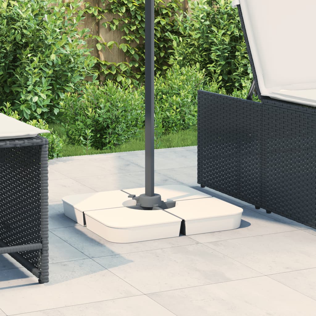 4 Piece Parasol Base Set for Cross Stand Parasol 100 kg PP - Decor Base