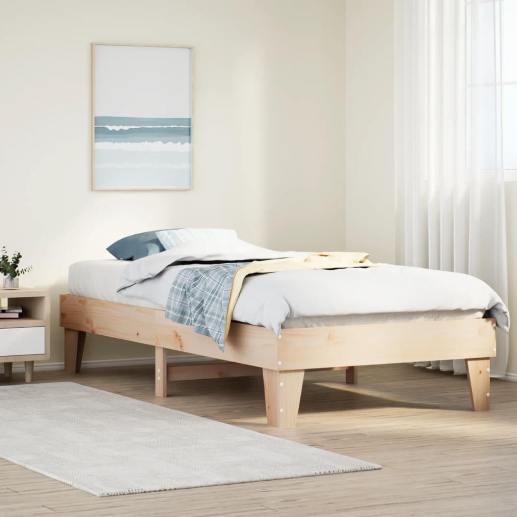 Bedframe 90x190cm Single Solid Wood Pine - Merkel Designers