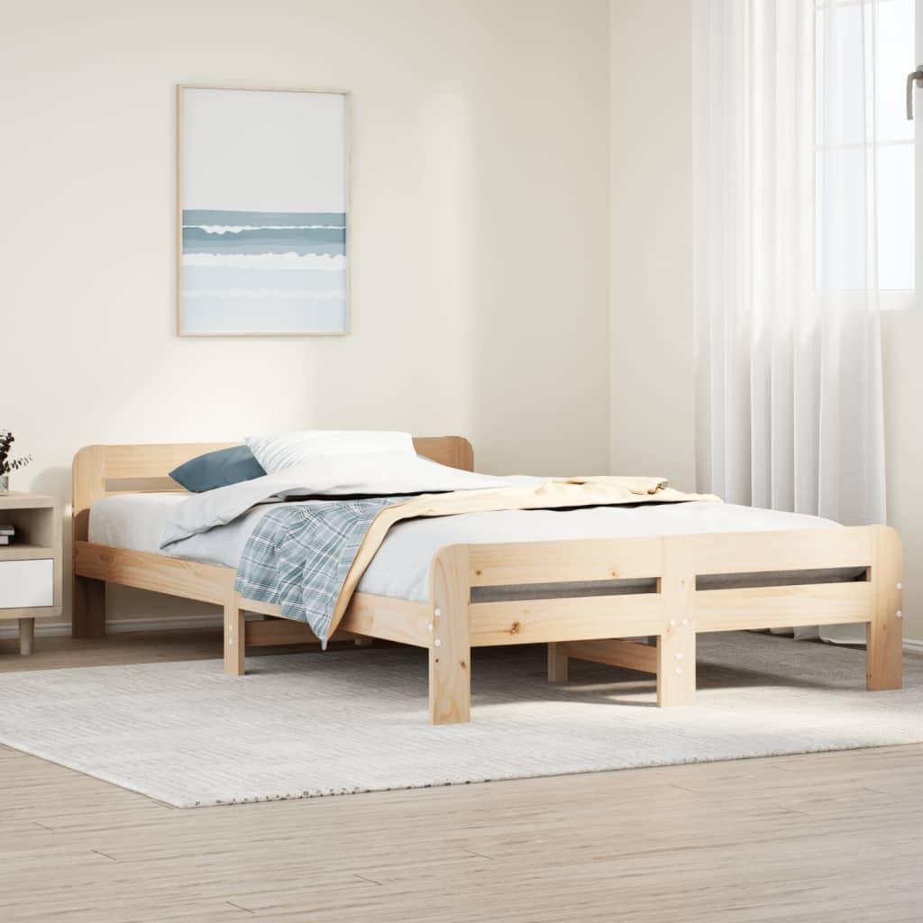 Bedframe 120x200cm Solid Wood Pine - Design Hut