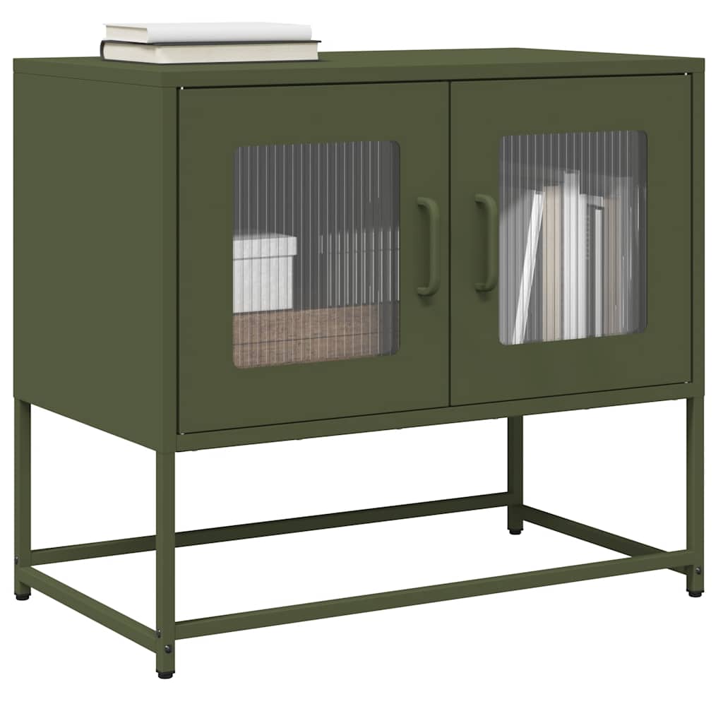 TV Cabinet Olive Green 68x39x60.5 cm Cold-rolled Steel - Sid & Sam
