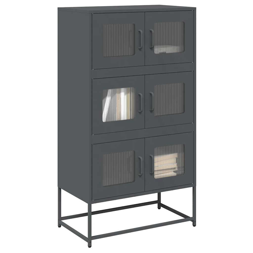 Highboard Anthracite 68x39x123 cm Steel - Merkel Designers