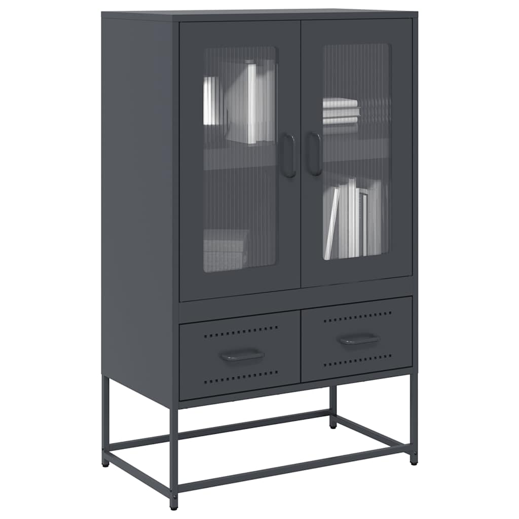 Highboard Anthracite 68x39x111.5 cm Steel - Style and Chic
