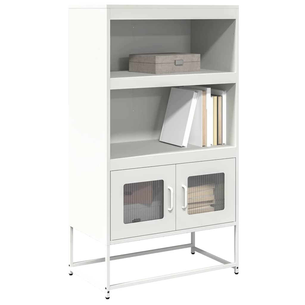 Highboard White 68x39x123 cm Steel - Design Hut