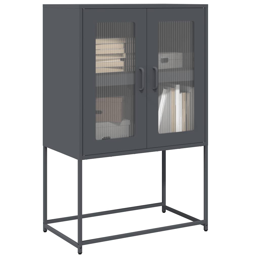 Highboard Anthracite 68x39x107 cm Steel - Merlin Deals