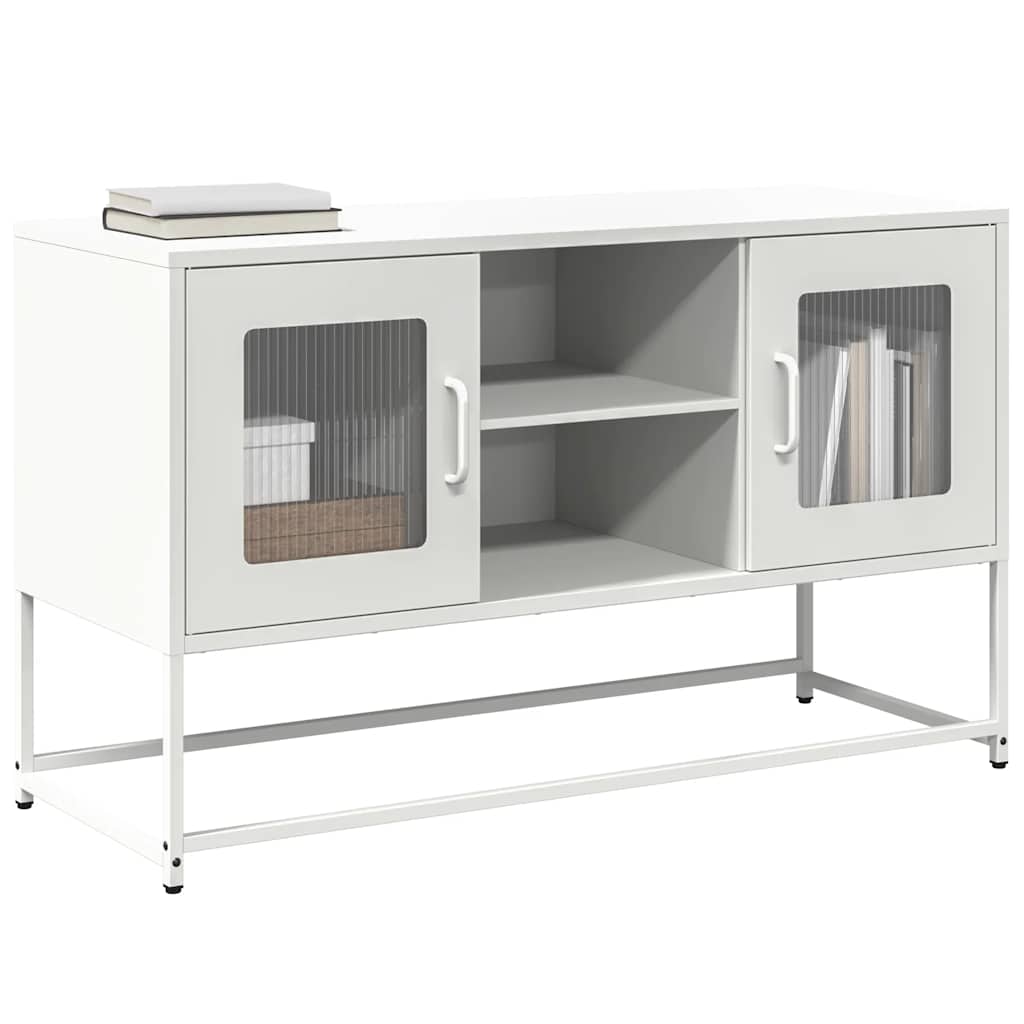 TV Cabinet White 100.5x39x60.5 cm Steel - Discount Dealers