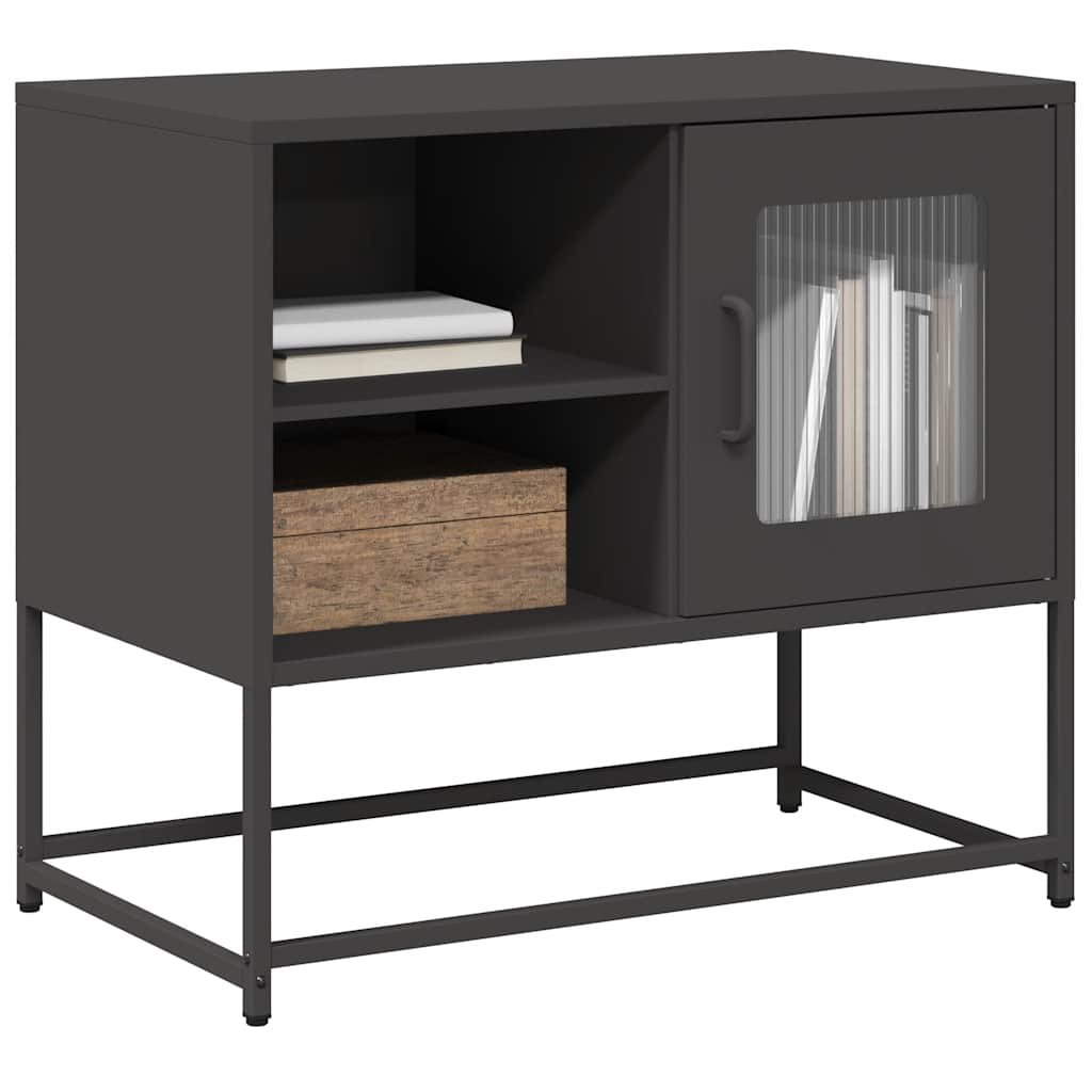 TV Cabinet Black 68x39x60.5 cm Steel - Merlin Deals
