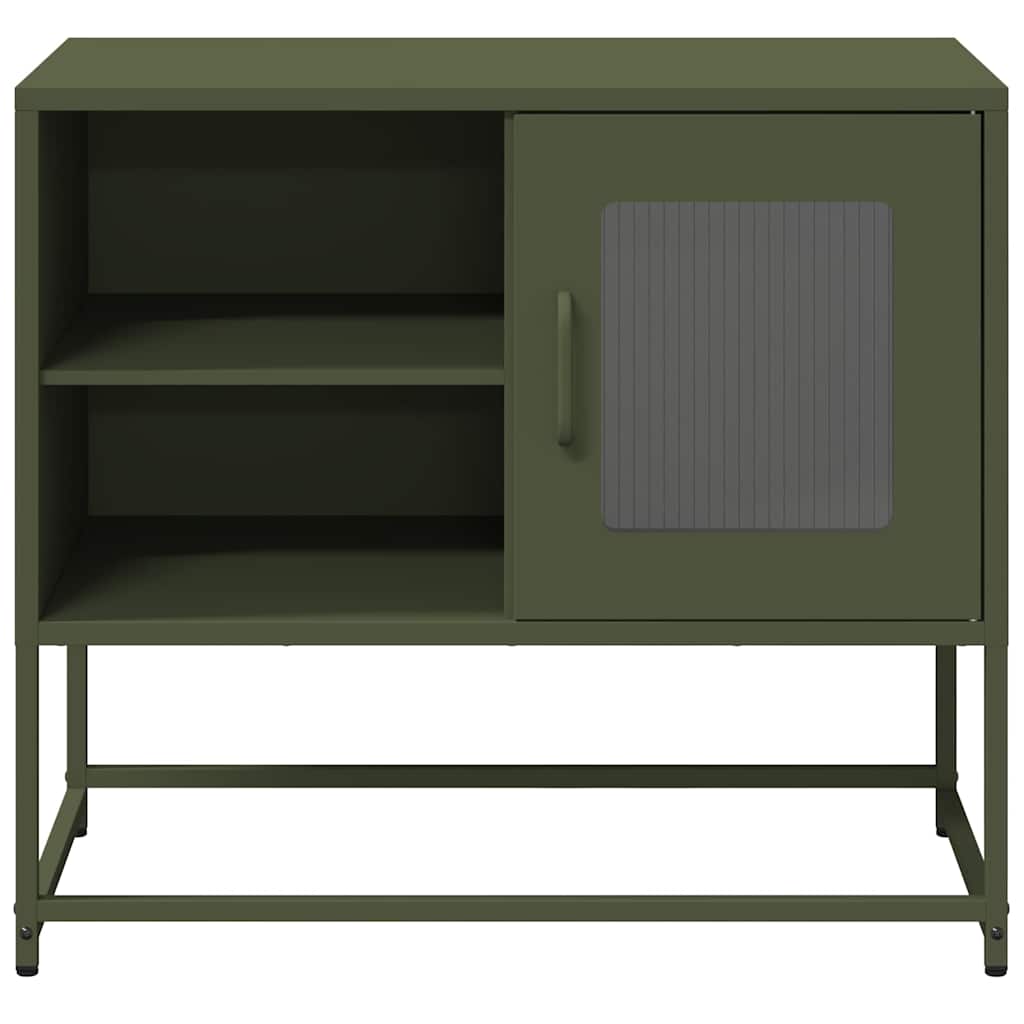 TV Cabinet Olive Green 68x39x60.5 cm Steel - Merkel Designers