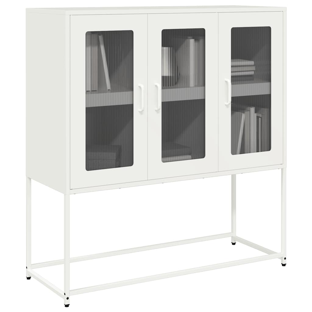 Sideboard White 100.5x39x107 cm Cold-rolled Steel - Casper Homes