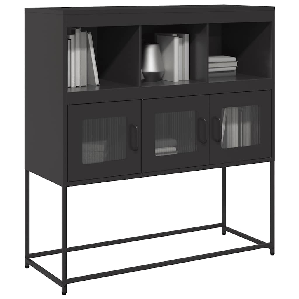 Sideboard Black 100.5x39x107 cm Cold-rolled Steel - All Things Good