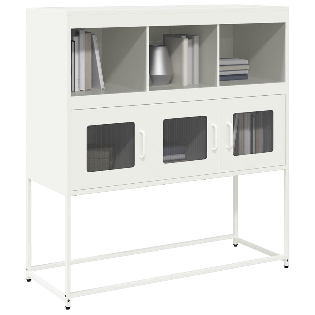 Sideboard White 100.5x39x107 cm Cold-rolled Steel - Casper Homes