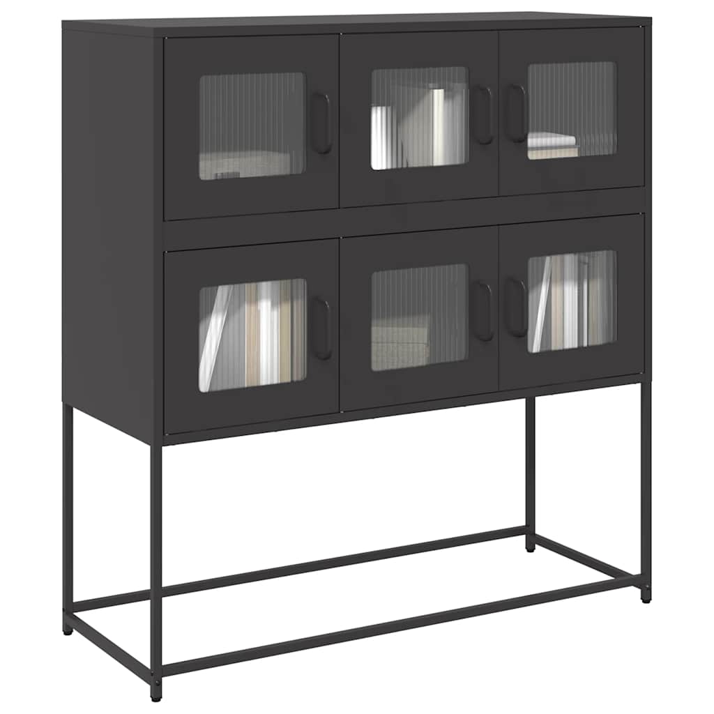 Sideboard Black 100.5x39x107 cm Cold-rolled Steel - Design Hut