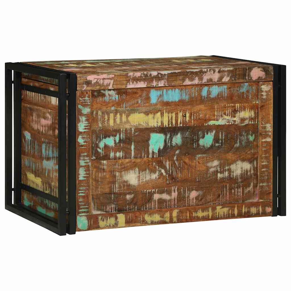 Multicolour Storage Box 80 x 50 x 50 cm - Solid Reclaimed Wood - Brittle & Co