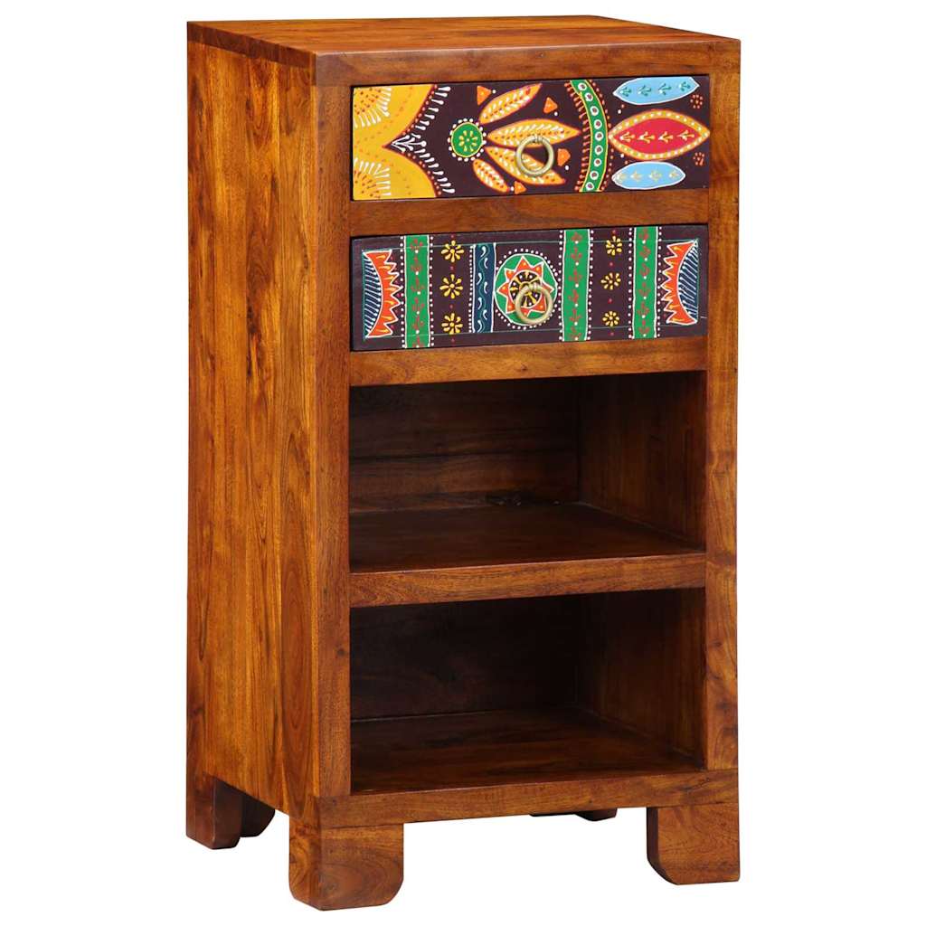 Telephone Stand Honey Brown 40x35x75 cm Solid Wood Acacia - R and M Furniture