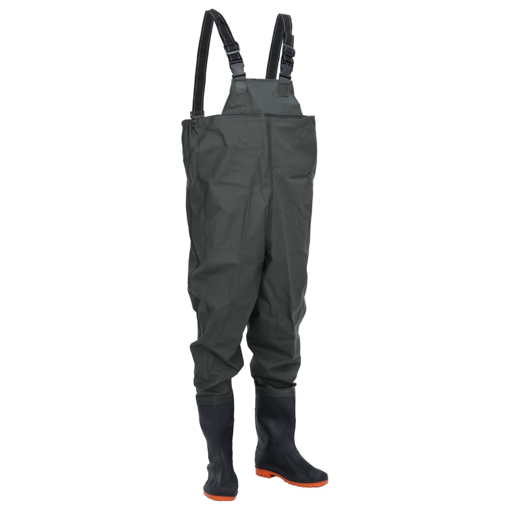Chest Waders with Boots Dark Green Size 40 - Merkel Designers