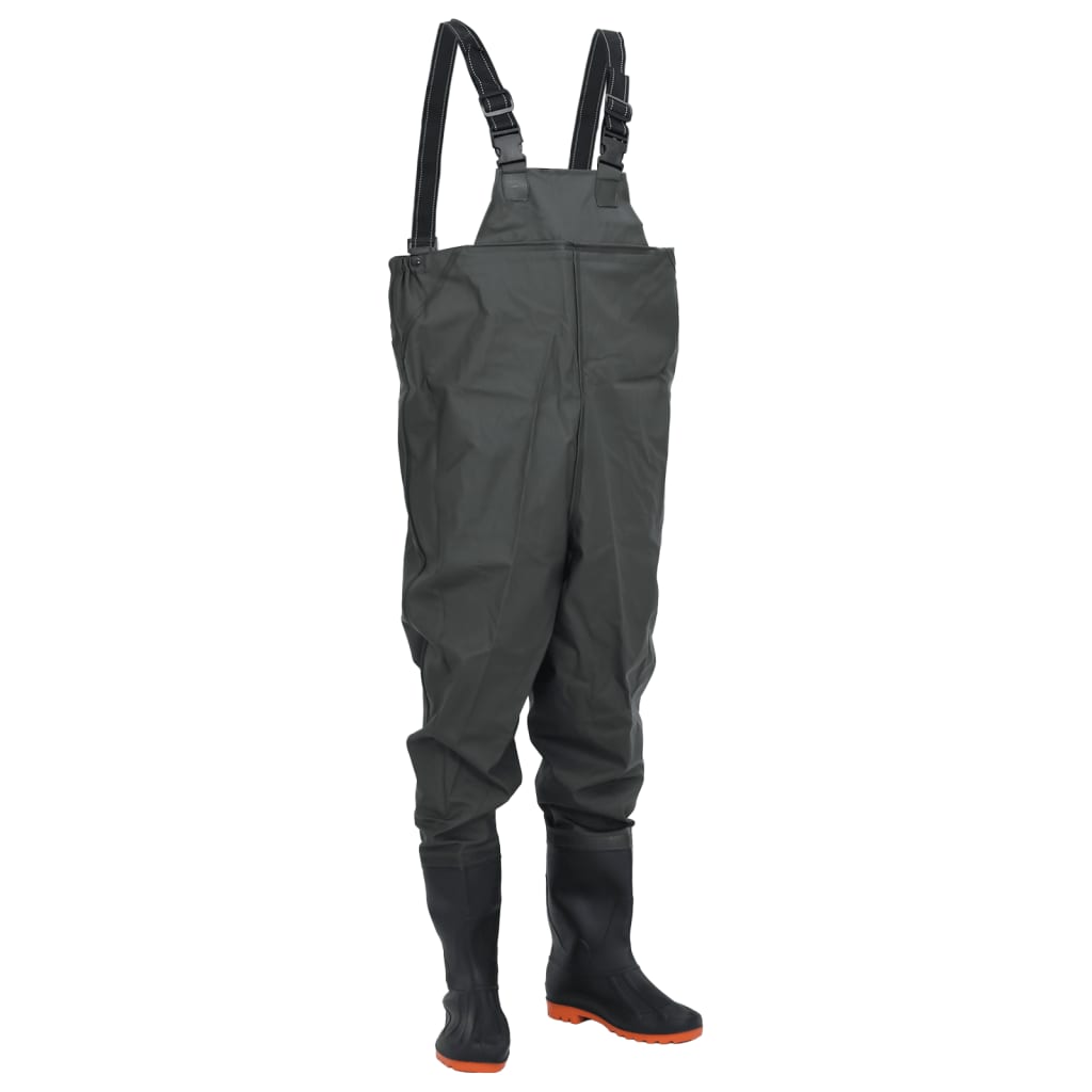 Chest Waders with Boots Dark Green Size 42 - Merkel Designers