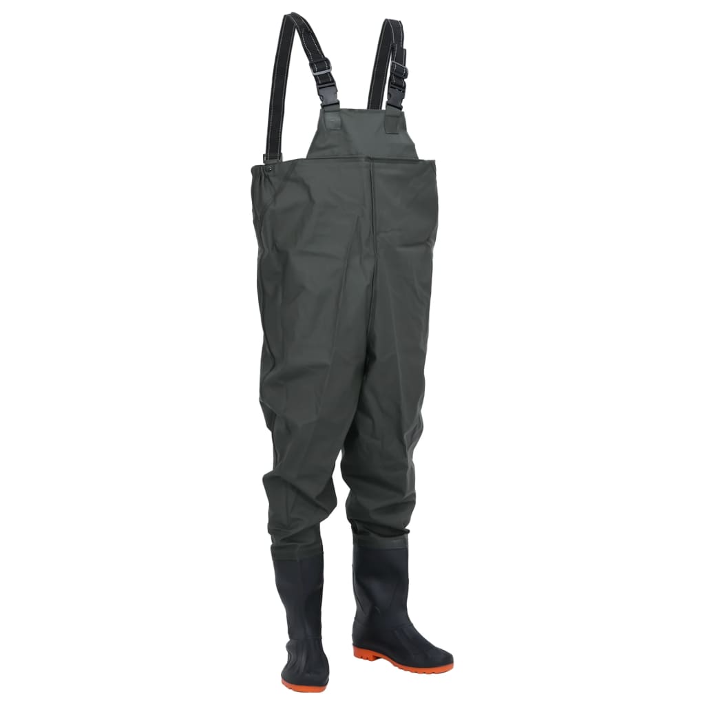 Chest Waders with Boots Dark Green Size 46 - Merkel Designers