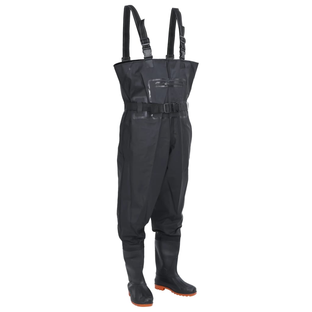 Chest Waders with Boots and Belt Black Size 41 - Merkel Designers