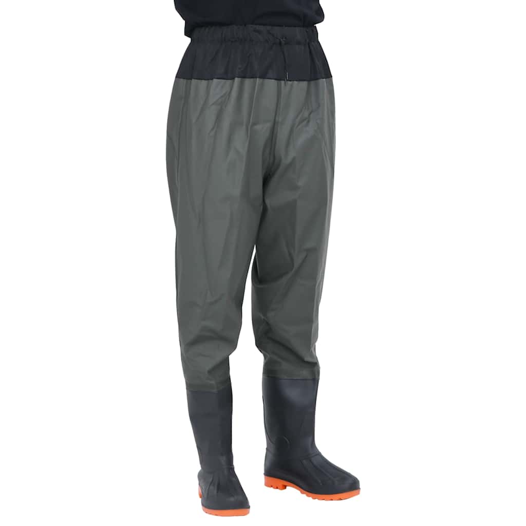 Waist Waders with Boots Dark Green Size 43 - Merkel Designers