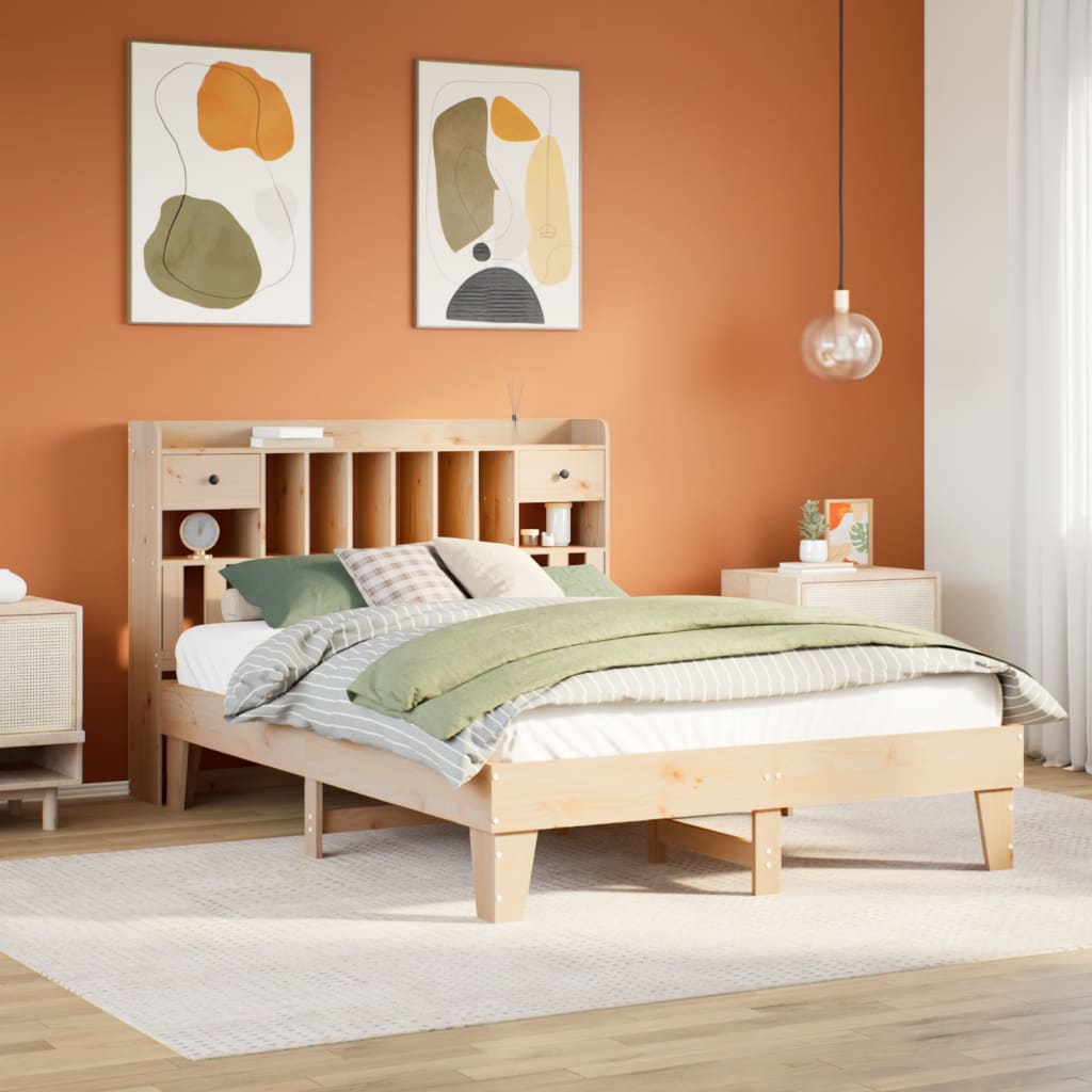 Bedframe 140x200cm Solid Wood Pine - All Things Good