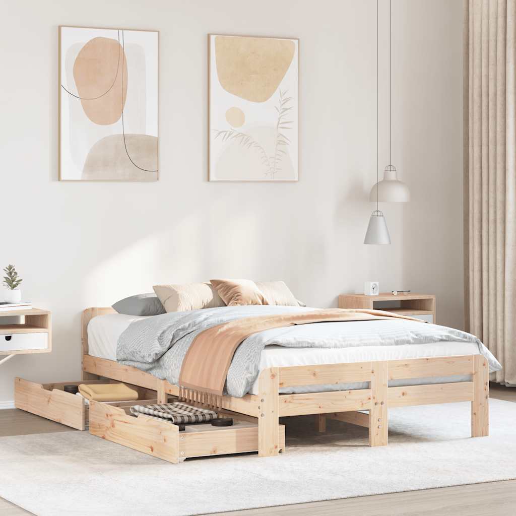 Bedframe 120x200cm Solid Wood Pine - Direct Imports