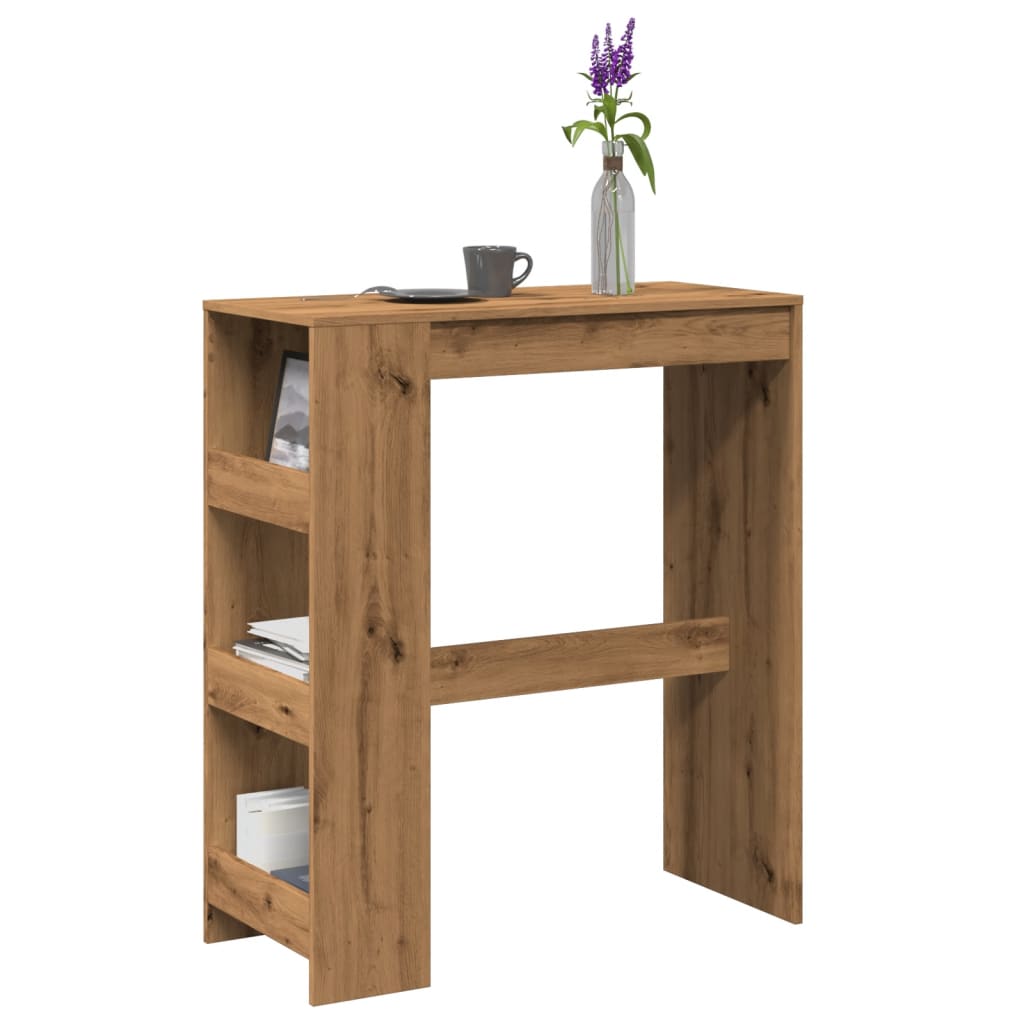 Bar Table with Racks Artisan Oak 90x40x103.5 cm Engineered Wood - Style and Chic