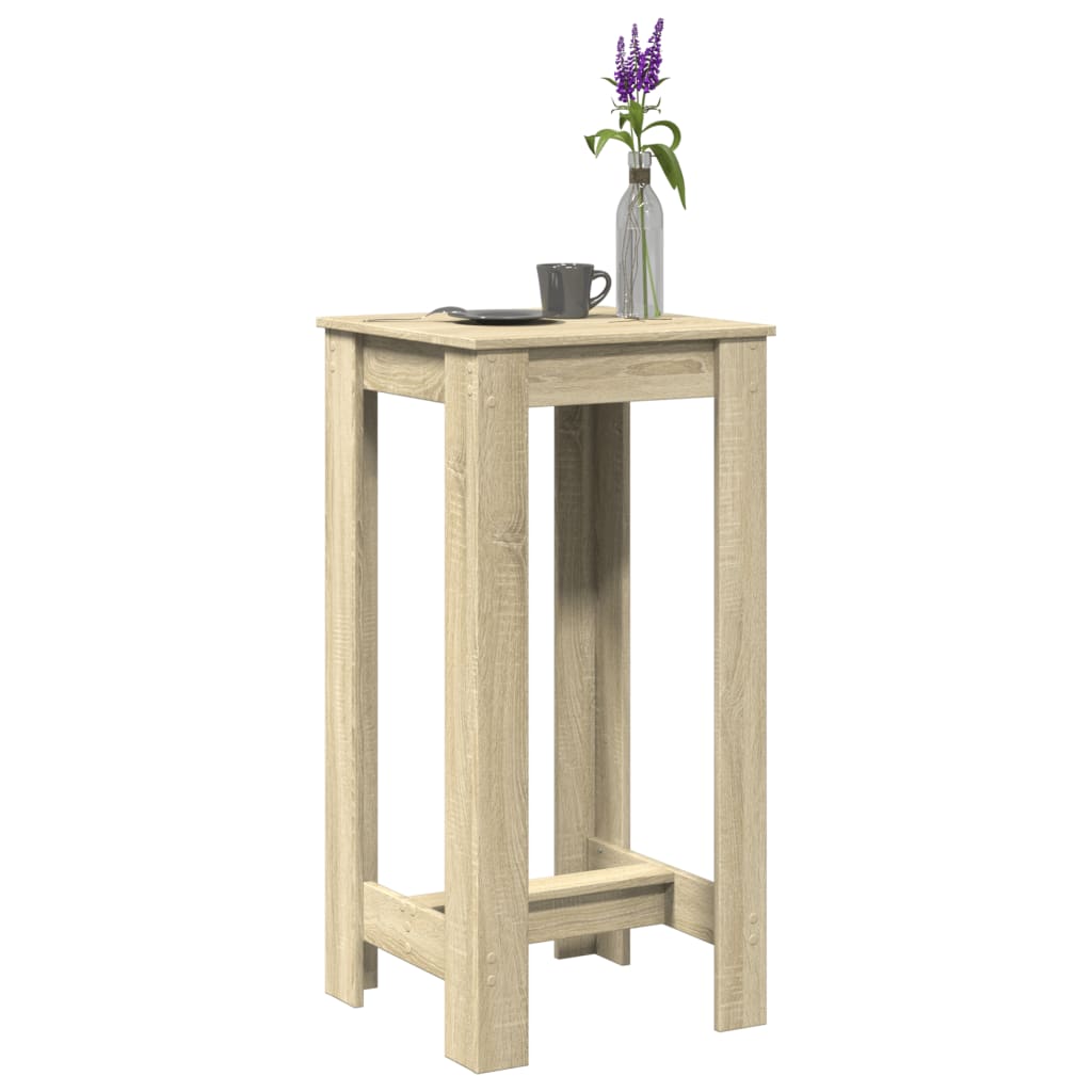 Bar Table Sonoma Oak 51x50x103.5 cm Engineered Wood - Charlotte Dunes