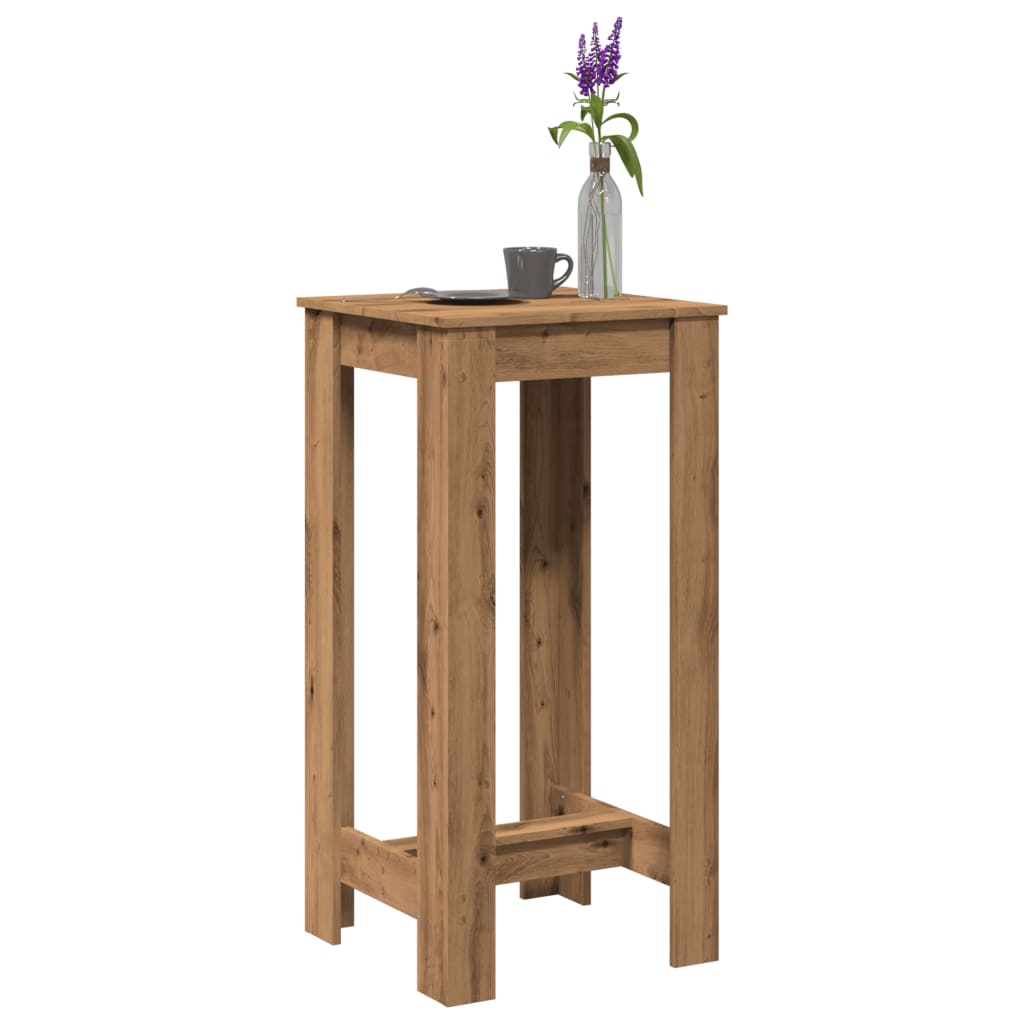Bar Table Artisan Oak 51x50x103.5 cm Engineered Wood - Style and Chic