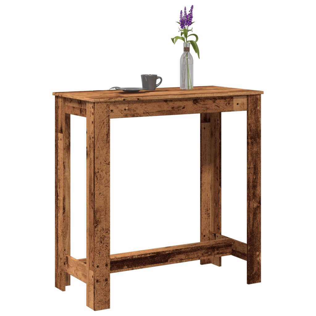 Bar Table Old Wood 102x50x103.5 cm Engineered Wood - Style and Chic