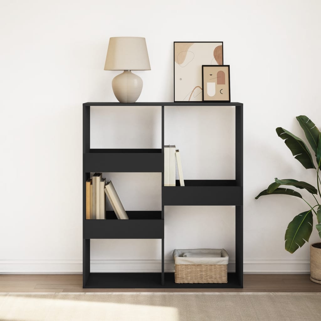 Book Cabinet/Room Divider Black 100x33x115 cm - Charlotte Dunes