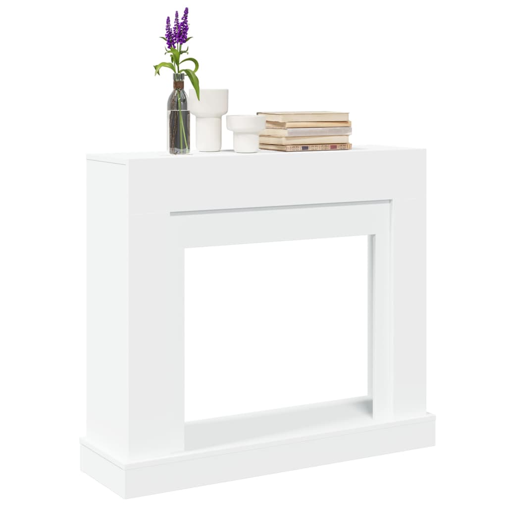 PAOHAL Fireplace Surround 100x30x87.5 cm Wooden - White - Design Hut