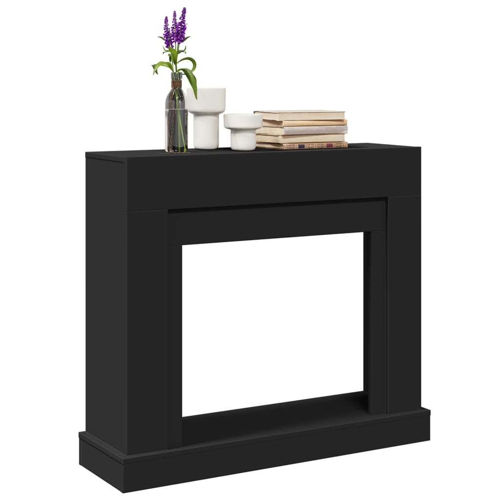 PAOHAL Fireplace Surround 100x30x87.5 cm Wooden - Black - Design Hut