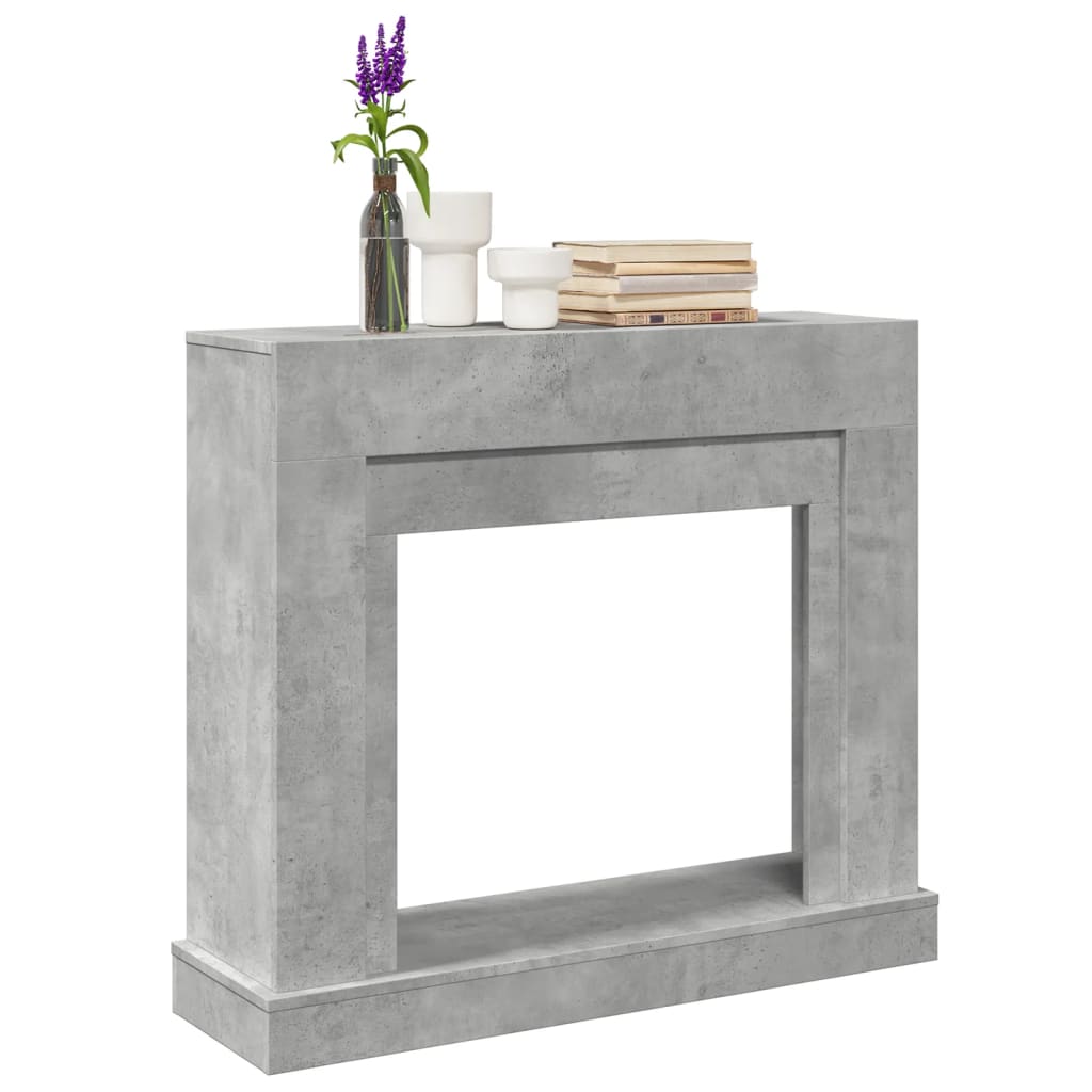 PAOHAL Fireplace Surround Concrete 100x30x87.5 cm Wooden - Grey - Design Hut
