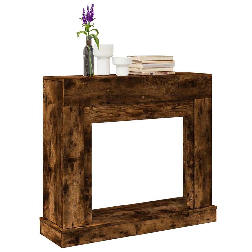 PAOHAL Fireplace Surround Smoked 100x30x87.5 cm Wooden - Oak - Design Hut