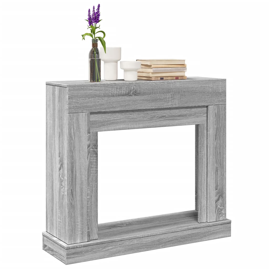 Fireplace Surround Grey Sonoma 100x30x87.5 cm Engineered Wood - Brittle & Co